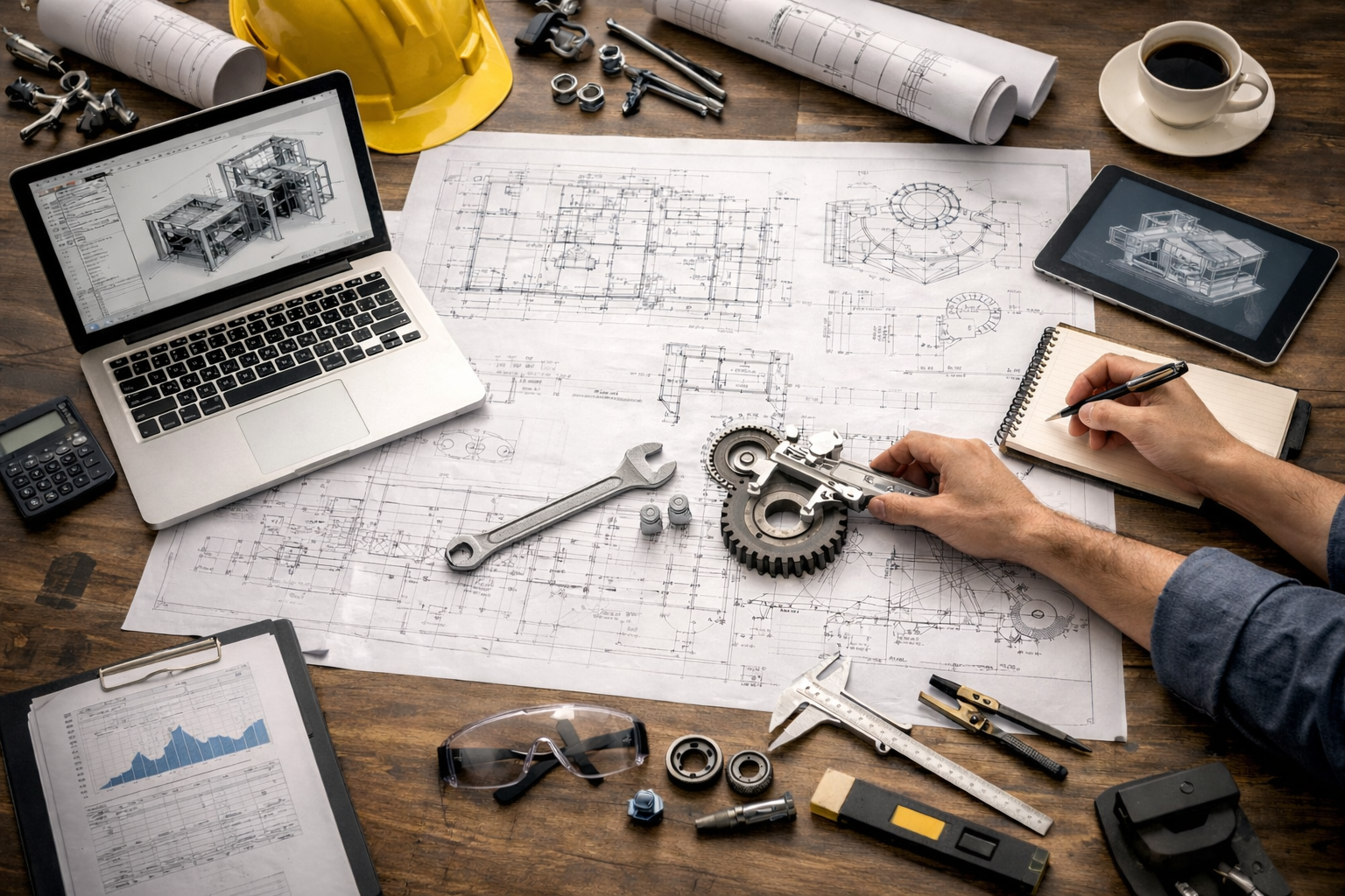 Team di ingegneri al lavoro in un ambiente moderno